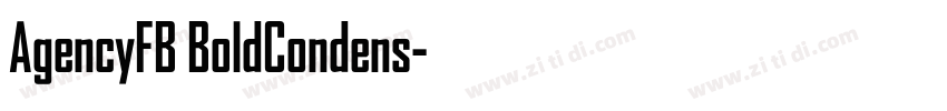 AgencyFB BoldCondens字体转换